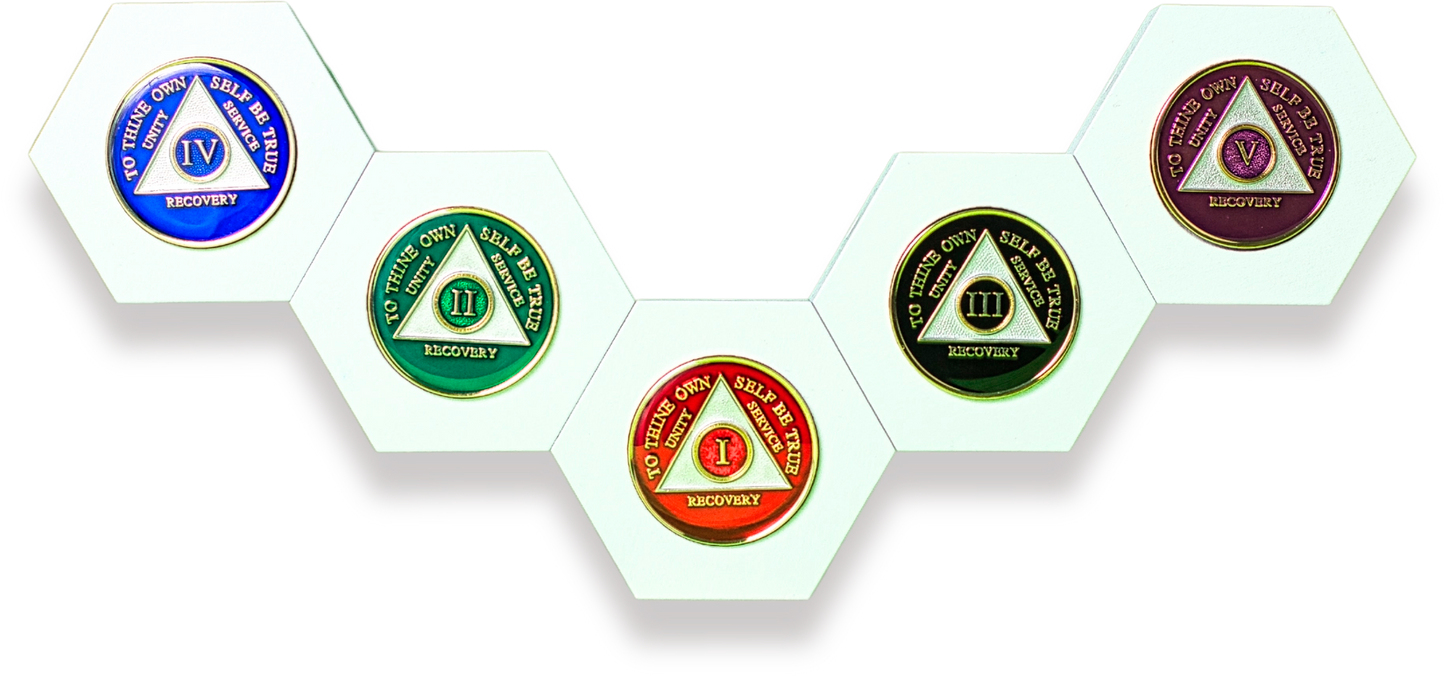 The Catch-Up Collection (Bundle of 5 Recovery Links) - Sobriety Chip Displays