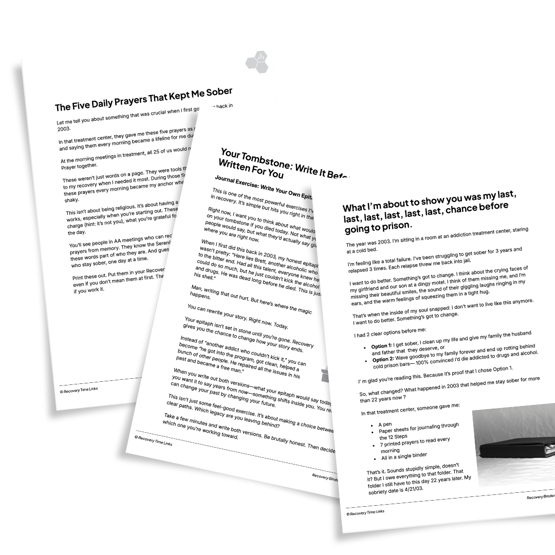 Recovery Binder Starter Kit – Pre-assembled & Shipped