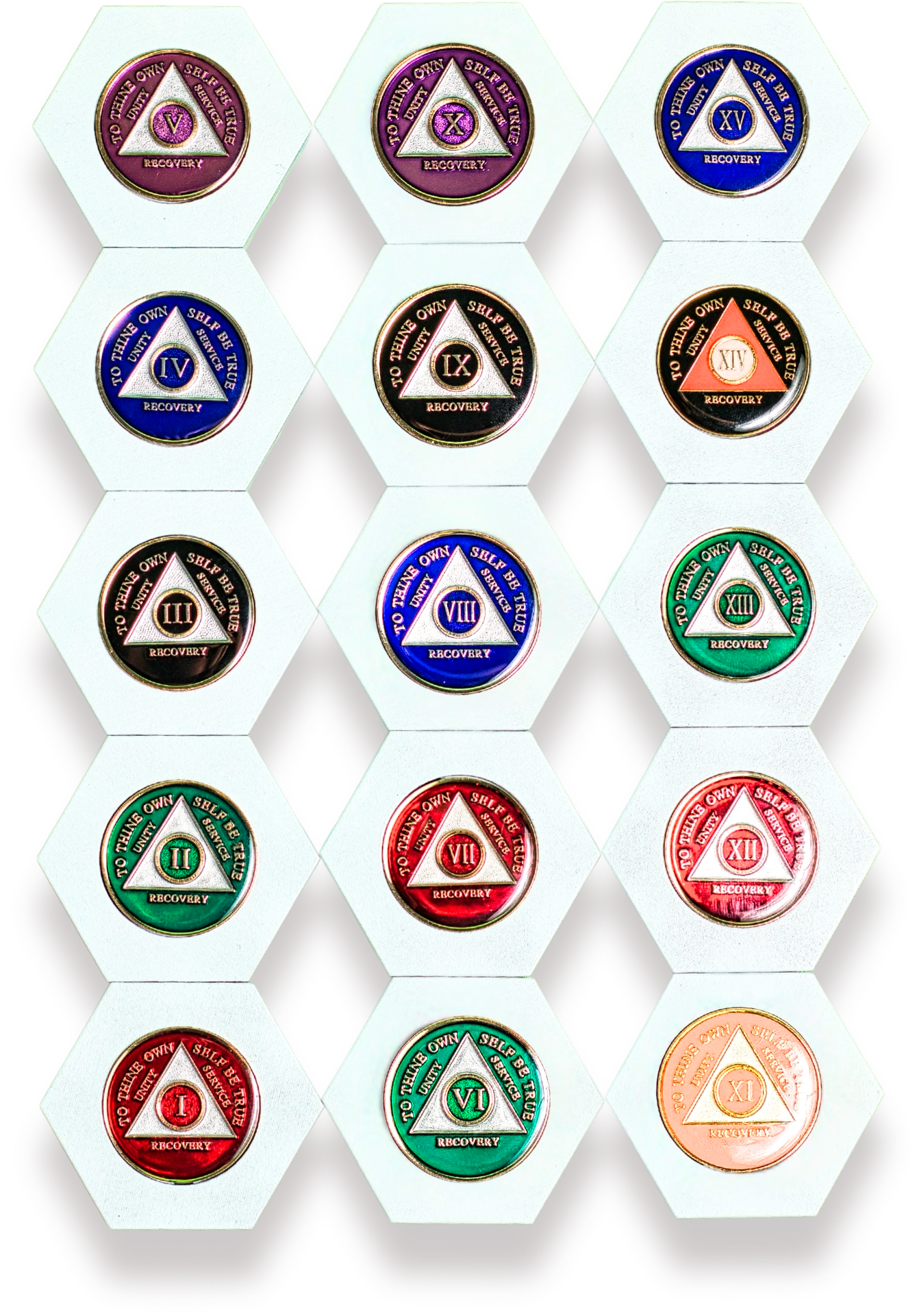 📌 Display Only — The Catch-Up Collection (Bundle of 20 Recovery Time Links) - Sobriety Chip Displays